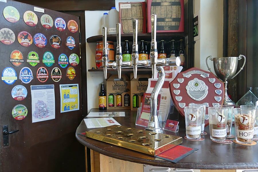 The onsite shop at Langham Brewery, Lodsworth, West Sussex,