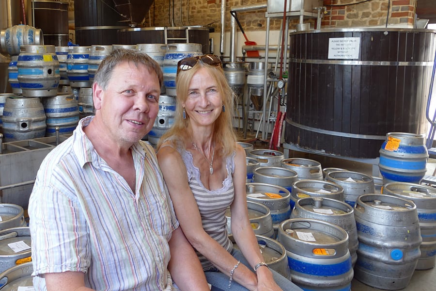 James and Lesley at Langham Brewery, Lodsworth, West Sussex,