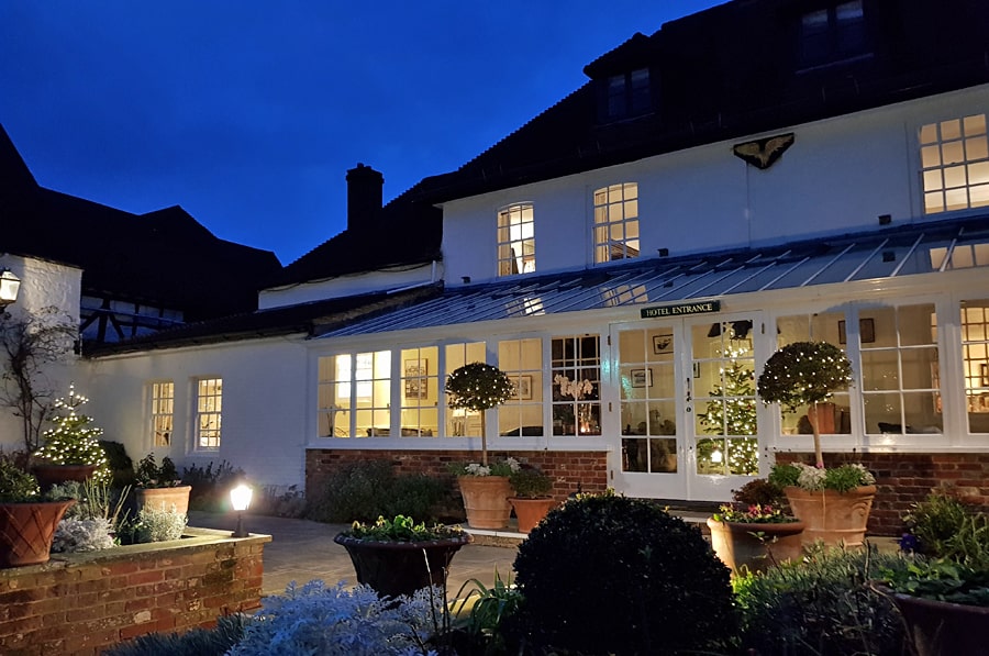The Spread Eagle at Christmas, Midhurst, West Sussex, England