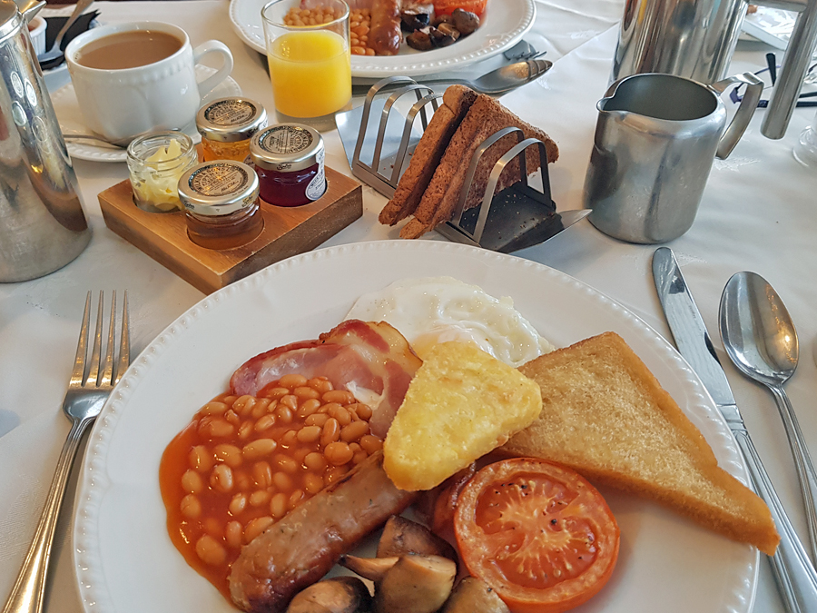 Breakfast at the Beachcroft Hotel Bognor Regis, West Sussex, UK